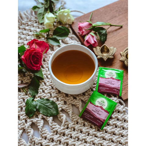 Organic India Tulsi Sweet Rose 25 Tea Bags