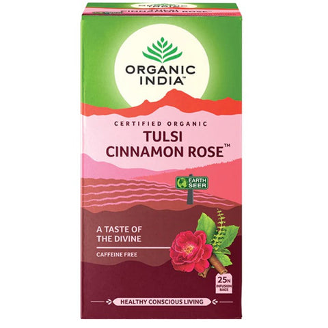 Organic India Tulsi Cinnamon Rose 25 Tea Bags