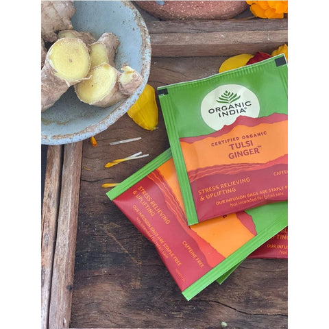 Organic India Tulsi Ginger 25 Tea Bags