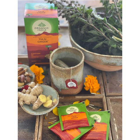 Organic India Tulsi Ginger 25 Tea Bags