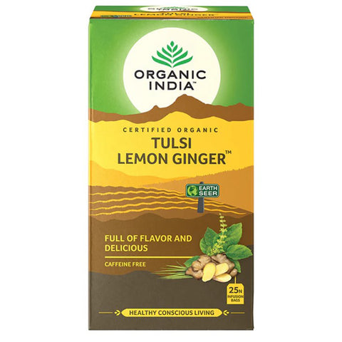 Organic India Tulsi Lemon Ginger 25 Tea Bags