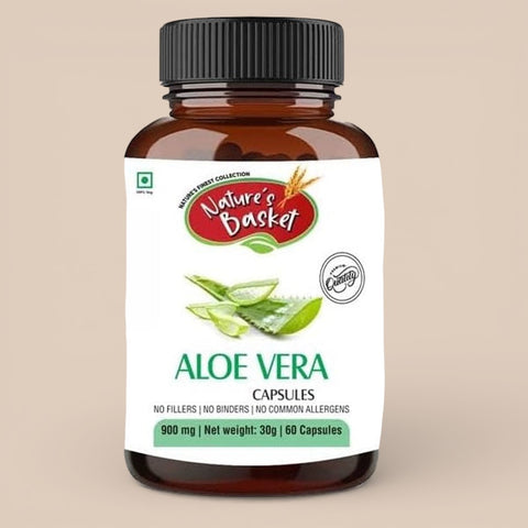 Natures Basket Aloe Vera (Aloe Barbadensis) 900mg 60 Capsules