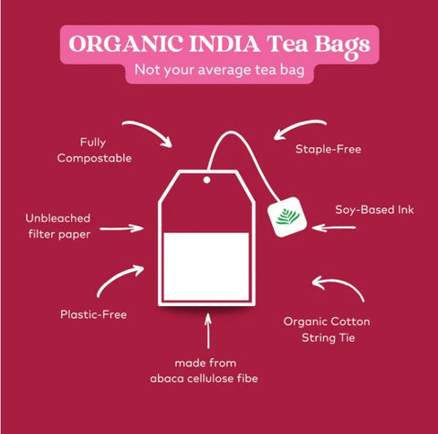 Organic India Tulsi Cinnamon Rose 25 Tea Bags
