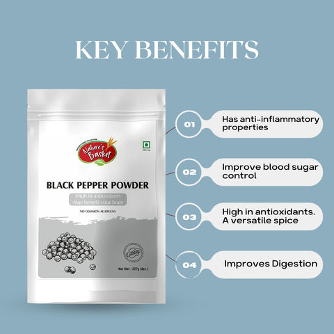 Nature's Basket Black Pepper Powder 227g