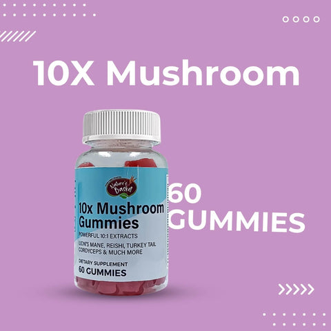 Nature's Basket 10X Mushroom 60 Gummies