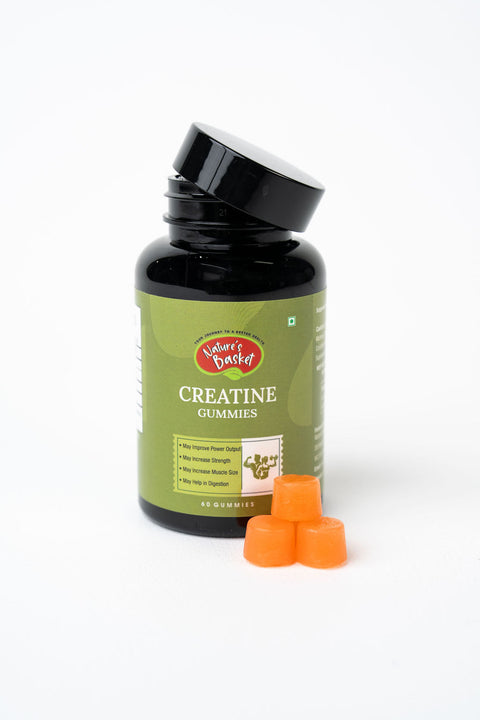 Nature's Basket Creatine Monohydrate 60 Gummies : Boost Muscle Growth