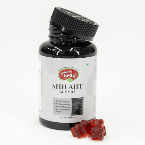 Nature's Basket Shilajit Gummies 60 with B12 & D2