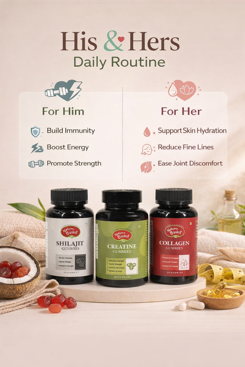 Couple Health & Vitality Bundle – Shilajit | Creatine | Collagen Gummies