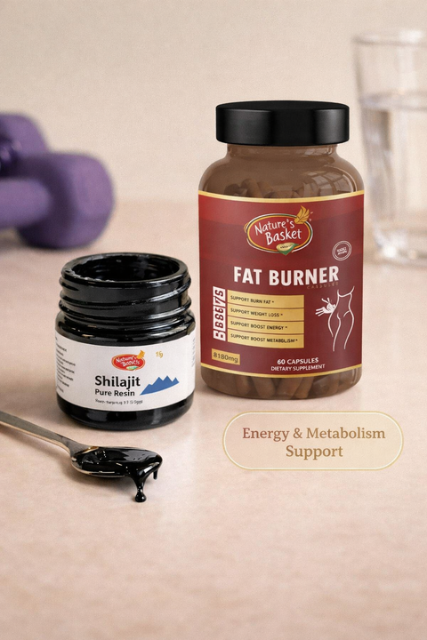 Couple Energy & Metabolism Bundle – Shilajit Resin (15 g) + Fat Burner Capsules
