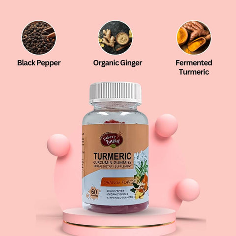 Nature's Basket Turmeric(Curcumin) 60 Gummies