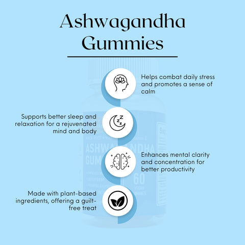 Nature's Basket Ashwagandha - 60 Vegan Gummies