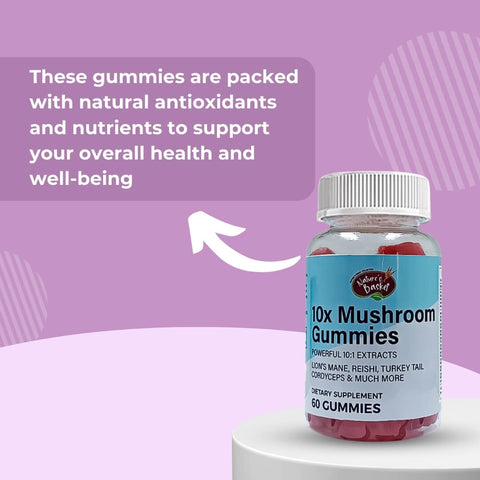 Nature's Basket 10X Mushroom 60 Gummies