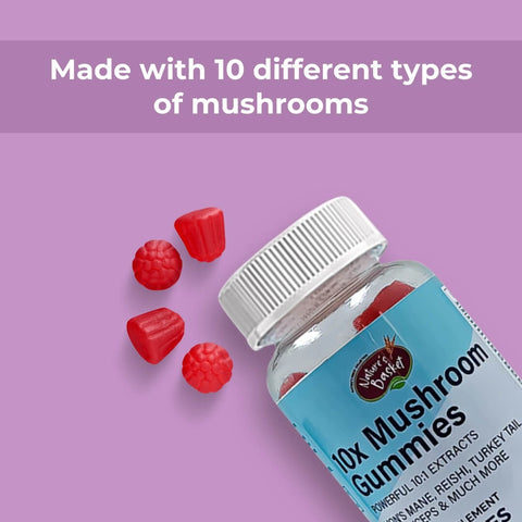 Nature's Basket 10X Mushroom 60 Gummies