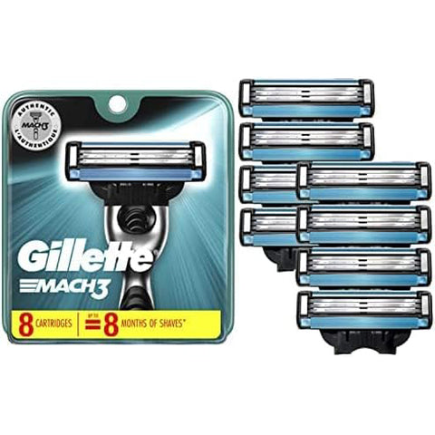 Gillette Mach 3 Blades -24 Count (3 x 8 Pack)