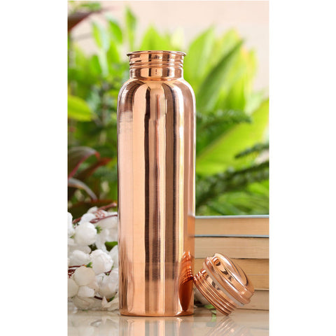 Copper Plain Bottle 900ml Shine Finish