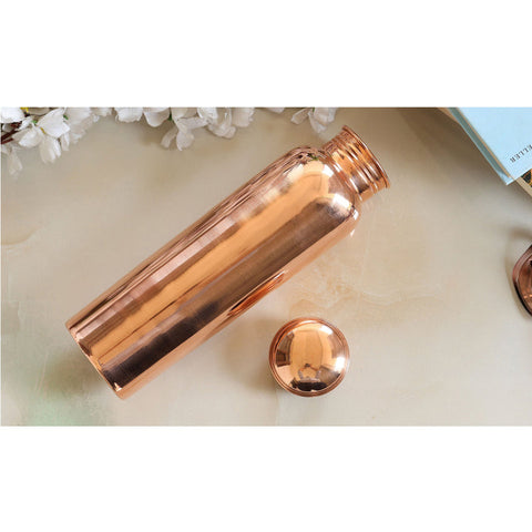 Copper Plain Bottle 900ml Shine Finish