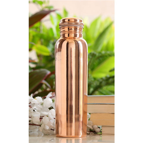 Copper Plain Bottle 900ml Shine Finish