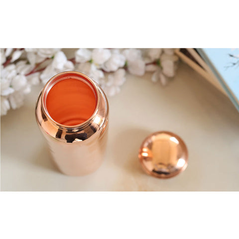 Copper Plain Bottle 900ml Shine Finish