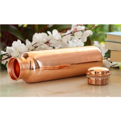 Copper Plain Bottle 900ml Shine Finish