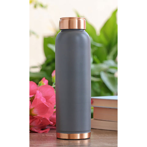 Copper Lacquer Coated Gray Silk Finish Bottle 900ml