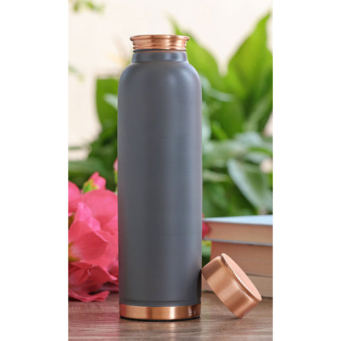 Copper Lacquer Coated Gray Silk Finish Bottle 900ml