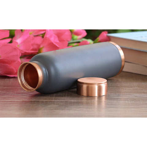 Copper Lacquer Coated Gray Silk Finish Bottle 900ml