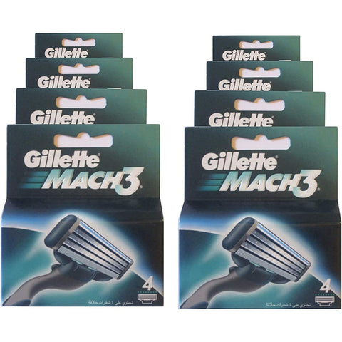 Gíllette Mach 3 Razor Refill Cartridges, 32 Count (8 Pack, 4 Blades to a Pack)