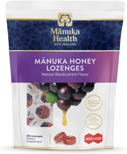 Manuka Health Manuka Lozenge Black curran MGO400 15s