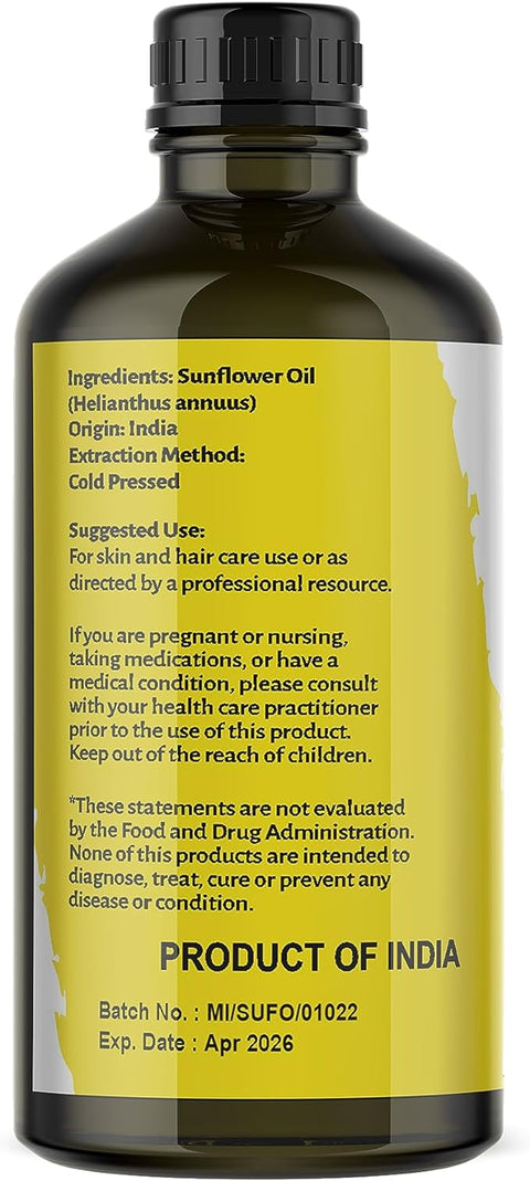 Nature's Basket Sunflower Carrier Oil - 100 Ml