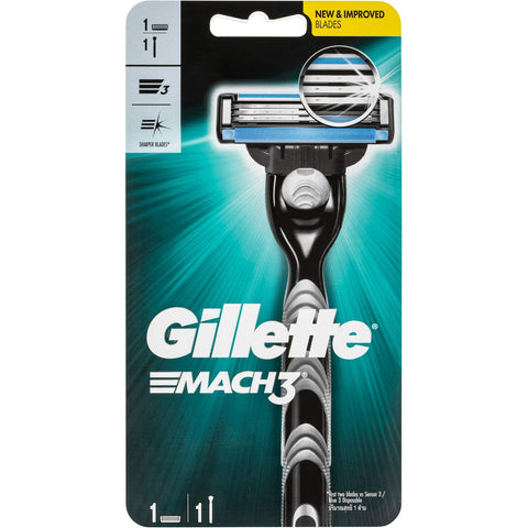 Gillette Mach 3 Men's Shaving Razor, 1 Pack, Mens Razors/ Blades