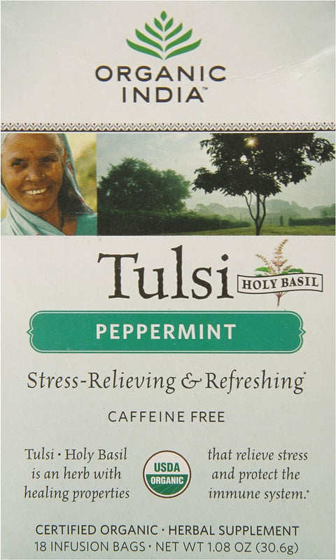 Organic India - Tulsi Tea Peppermint - 18 Tea Bags