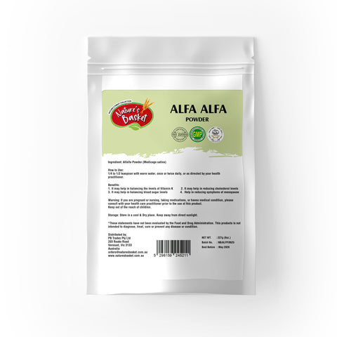Natures Basket Alfalfa (Medicago Sativa) Powder – 227g
