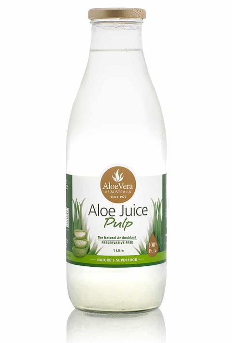 Aloe Vera of Australia Aloe Vera Juice Pulp 100% Pure 1L