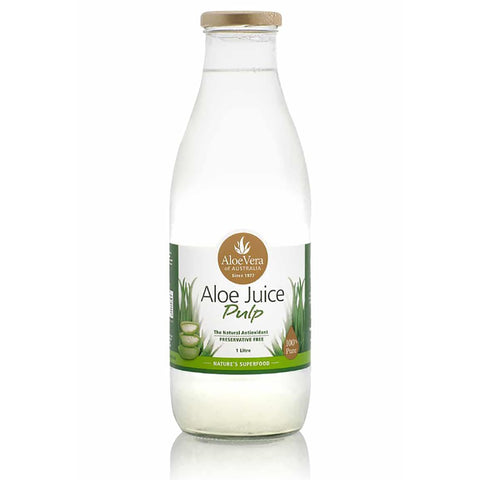 Aloe Vera of Australia Aloe Vera Juice Pulp 100% Pure 1L