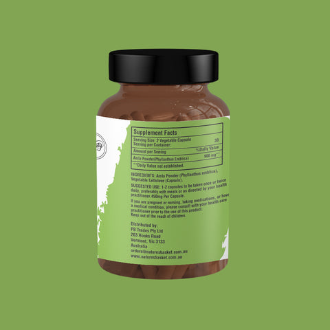 Natures Basket Amla (Phyllanthus Emblica) 900mg 60 Capsules