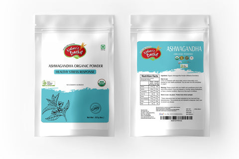 Nature's Basket Ashwagandha Australian Certified Organic Powder 227g- USDA Certified