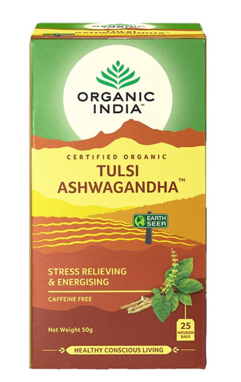 Organic India Tulsi Ashwagandha 25 Tea Bags