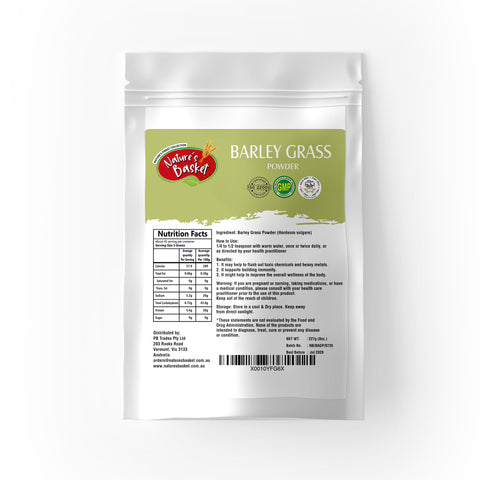 Nature's Basket Barley Grass (Hordeum Vulgare) powder 227g