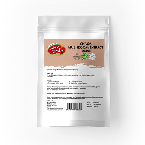 Natures Basket Chaga Mushroom Extract Powder – 227g