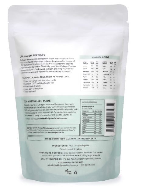 Thankfully Nourished Collagen Peptides 300g