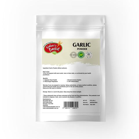 Natures Basket Garlic (Allium sativum) Powder – 227g