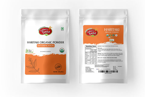 Nature's Basket Haritaki Certified Organic Powder 227g- ACO & USDA Certified