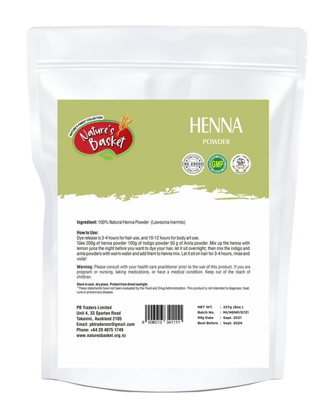 Nature's Basket Henna Powder 227g