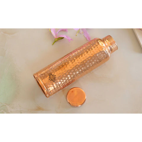 Copper Hammered Leak Proof Bottle 900ml