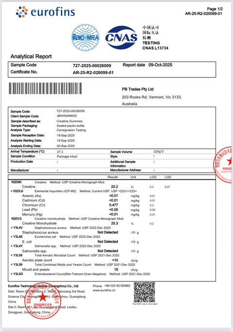 Nature's Basket Pure Creatine Monohydrate Gummies