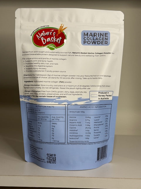 Nature's Basket Marine Collagen Hydrolysate Powder – 200 g