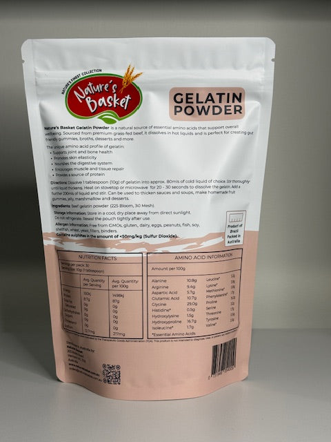 Nature's Basket Bovine Gelatin Powder – 300g