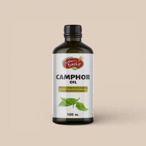 Nature’s Basket Cold Pressed Camphor Oil – Refreshing, Healing &amp; Aromatic