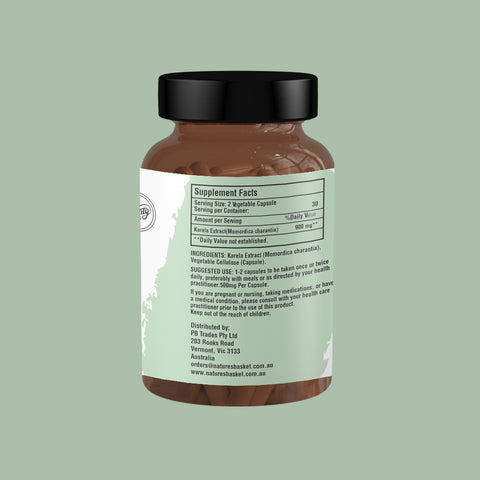 Nature's Basket Karela (Momordica Charantia) Extract 900mg 60 Capsules