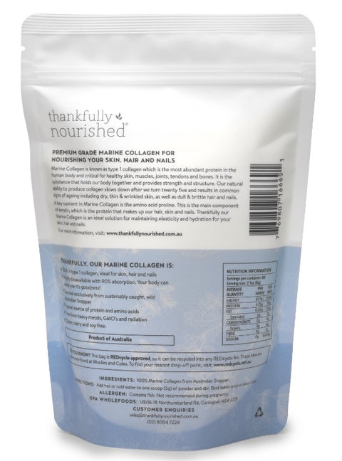 Thankfully Nourished Marine Collagen 300g